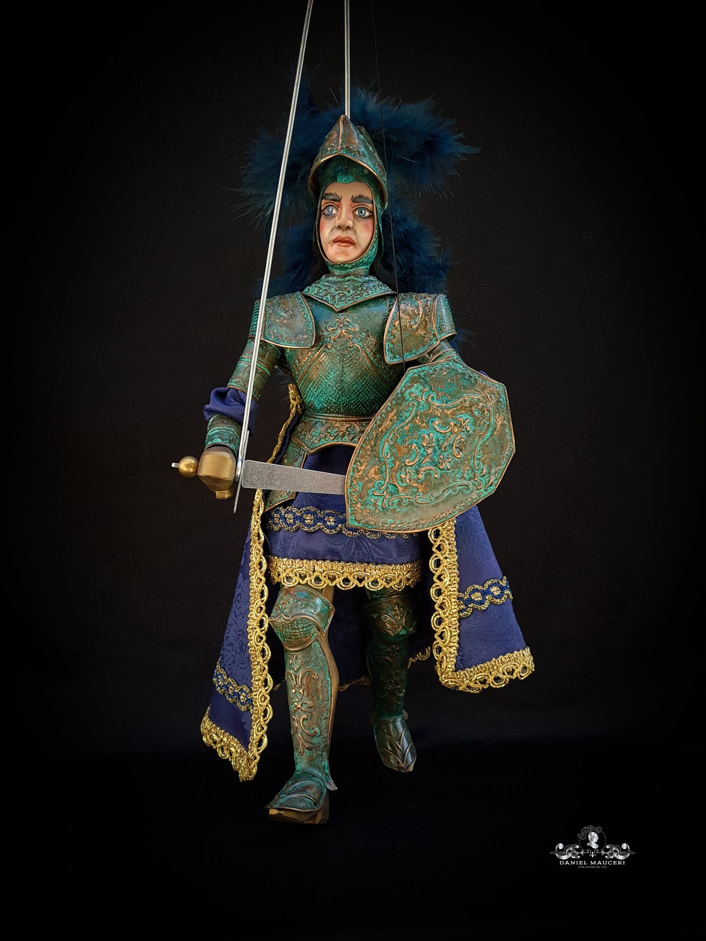 Baldovino - Sicilian puppet h37cm