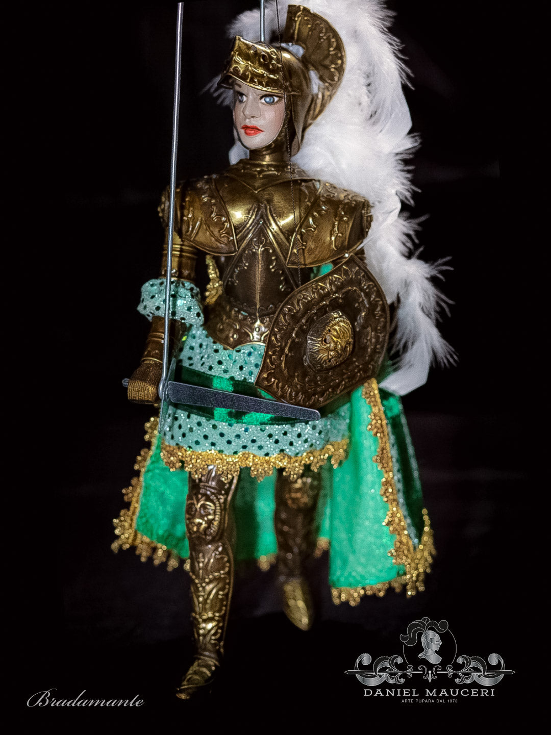 Bradamante - Sicilian puppet h37cm